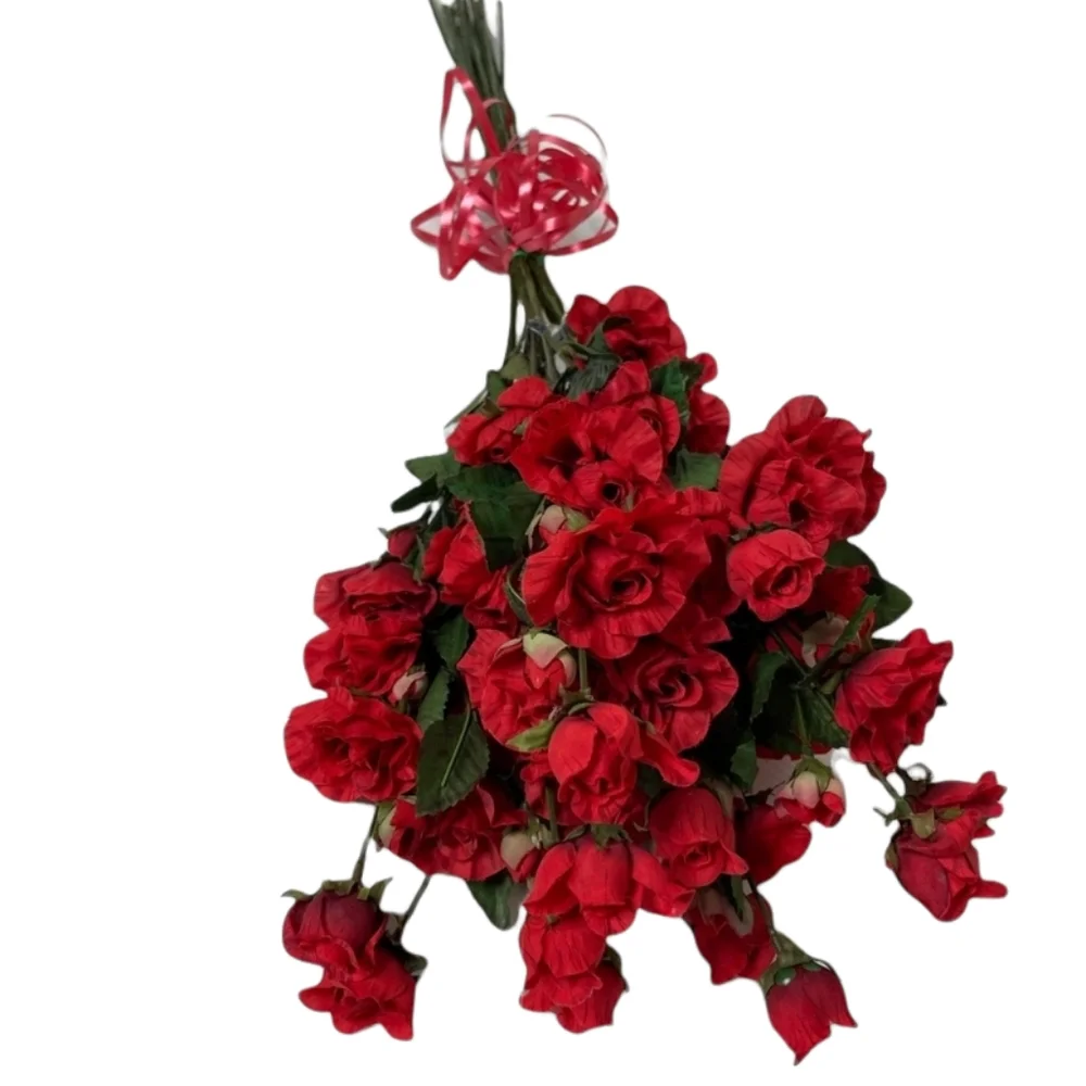 Lovers Roses Dozen Long Stem Princess Silk Flowers Moody Romantic Luxury Decor